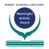 Logo for the Meaningful Activity Award, winner: Myndwell Care Home, from the Scottish Care National Care Home Awards 2025